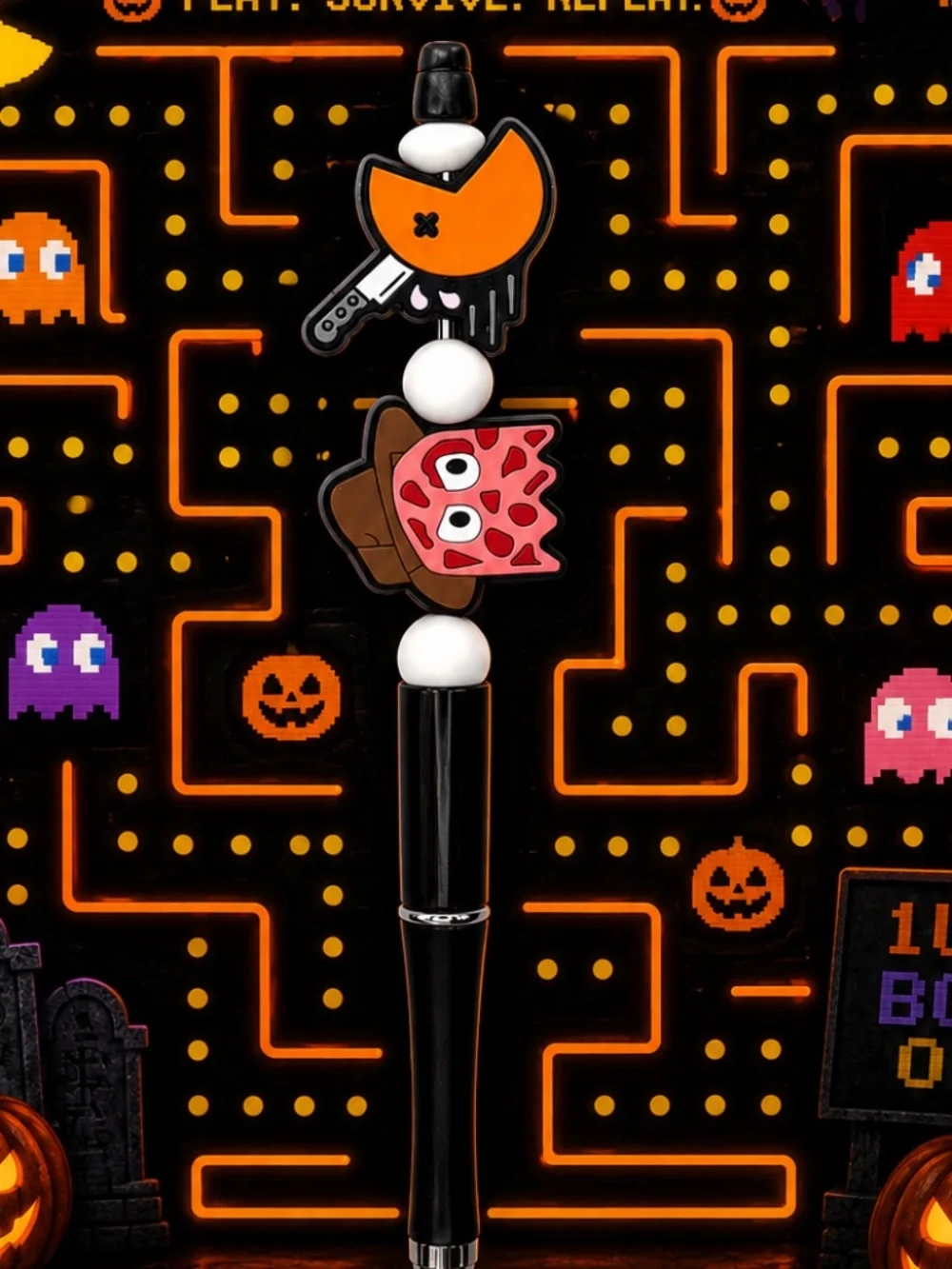 Spooky Arcade Escape Beaded Pen